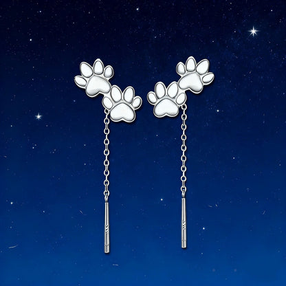 Paw Shaped Drop Earrings
