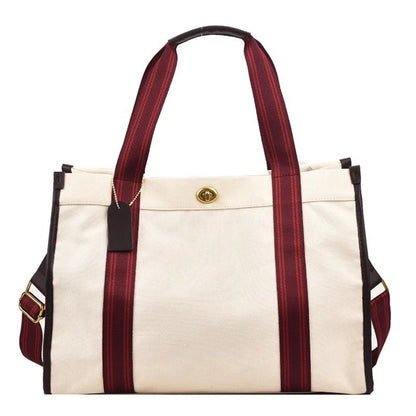 Contrast Canvas Tote Bag