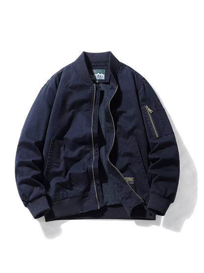 Men's Plus Size Zip Up Long Sleeve Jacket