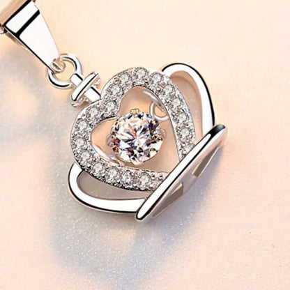925 Sterling Silver Zircon Crown Pendant Necklace