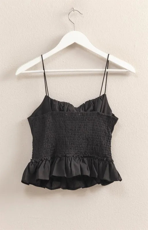 HYFVE Poplin Smocked Waist Summery Cami Top