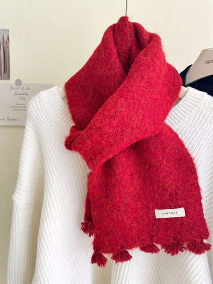 Tassel Knitted Scarf