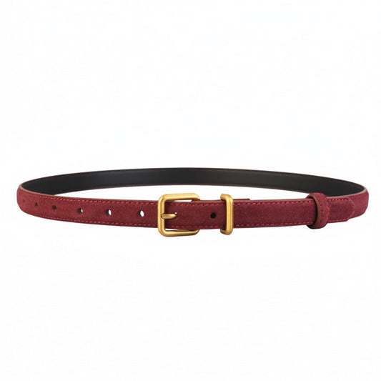 Golden Buckle Skinny Belt