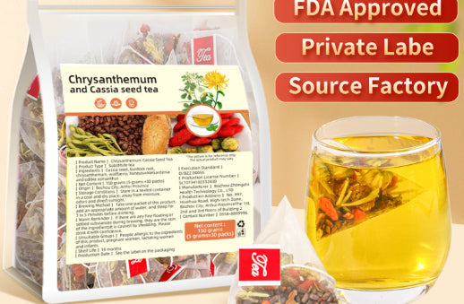Ginseng Five Treasure Tea English Label Combination Health Tea Triangle Bag