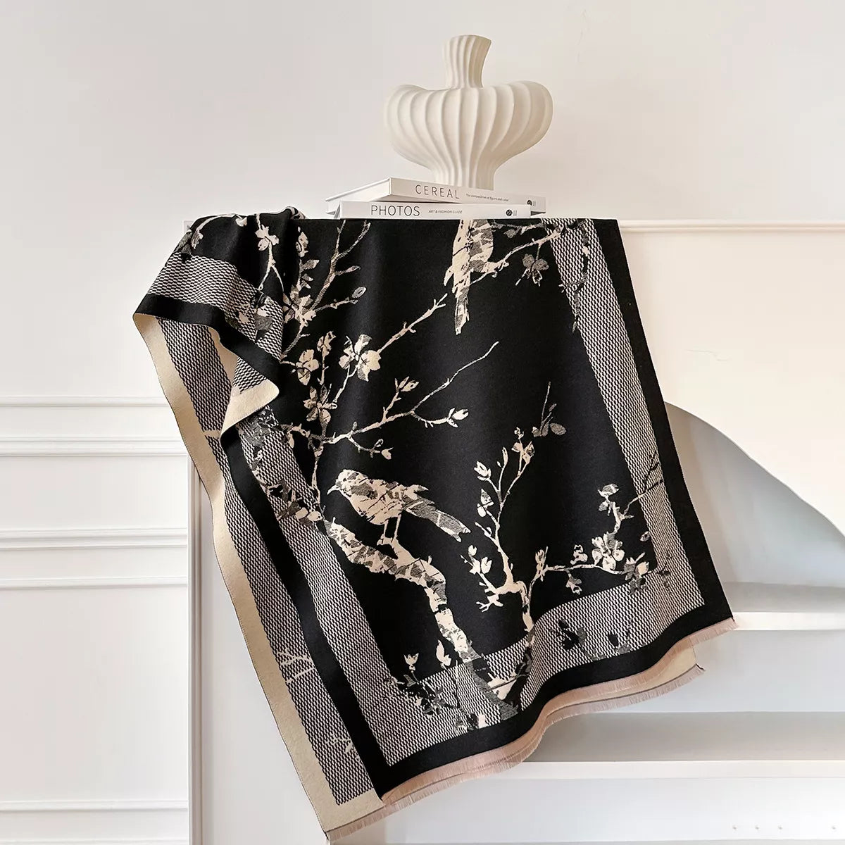 Raw Hem Winter Scarf