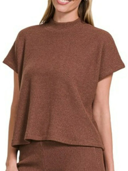 Zenana Sweater Boxy Top & Long Pants Set