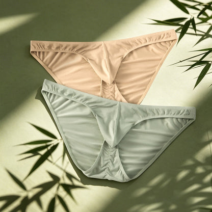 Bamboo Fiber Mens Briefs With Elephant-Trunk Pouch
