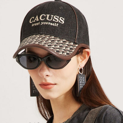 Embroidered Denim Baseball Cap