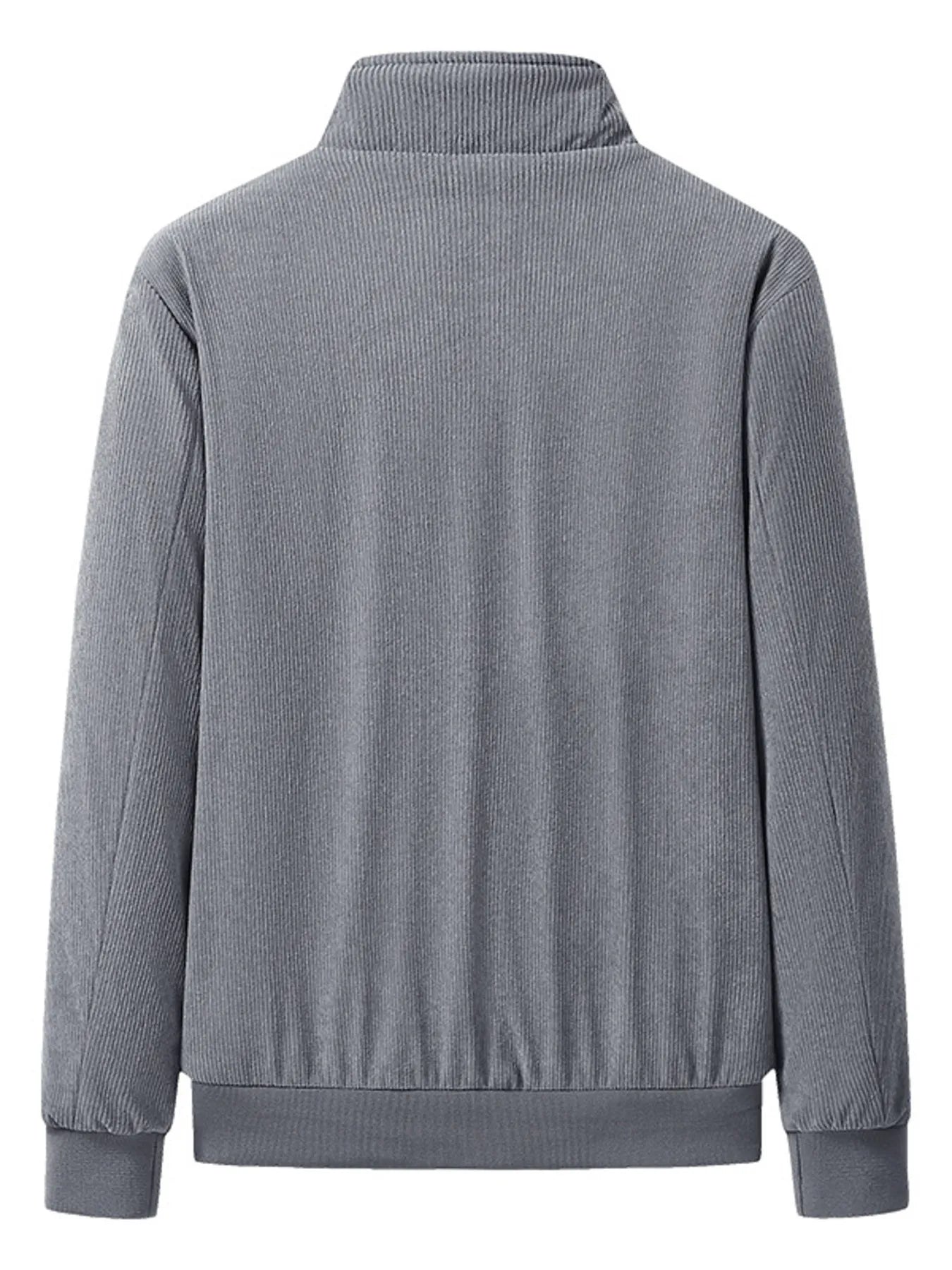Men's Plus Size Full-Zip Bomber Corduroy Jacket with Sherpa Lining