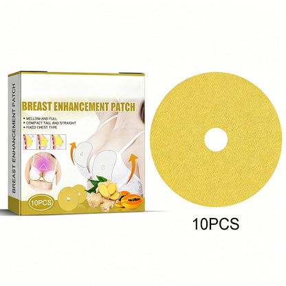 Ginger Papaya Breast Enhancement Patch, Firming Lifting Bust Care Stickers For Fuller Plump Chest, 10 Pcs