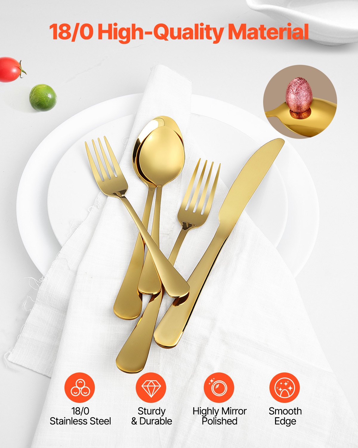 60-Piece Silverware Set Stainless Steel Cutlery Flatware Utensil Kitchen For 12
