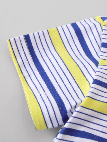 Children's Striped Polo Shirt & Printed Shorts Set