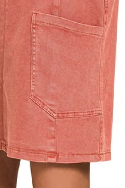 Zenana Washed Adjustable Strap Denim Overall Dress