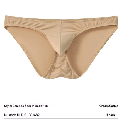 Bamboo Fiber Mens Briefs With Elephant-Trunk Pouch
