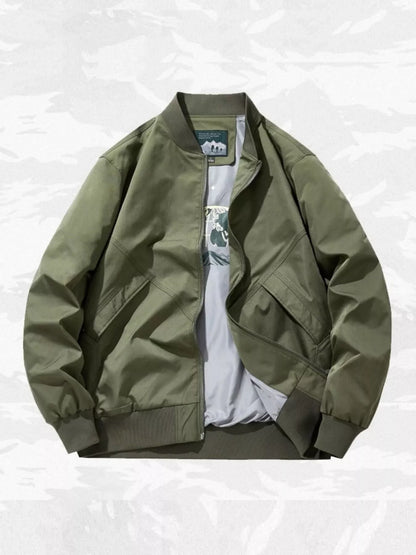 Men's Plus Size Zip Up Long Sleeve Jacket