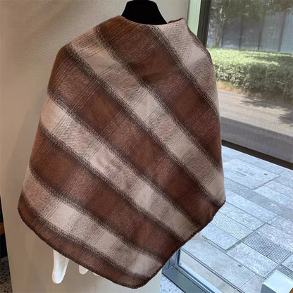 Plaid Winter Scarf Shawl