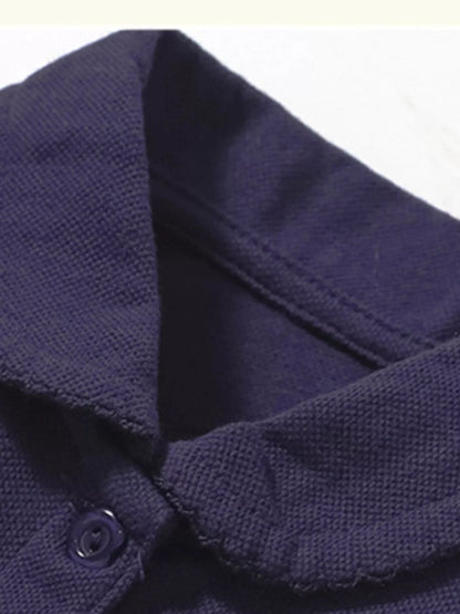 Children's Button Detail Short Sleeve Polo