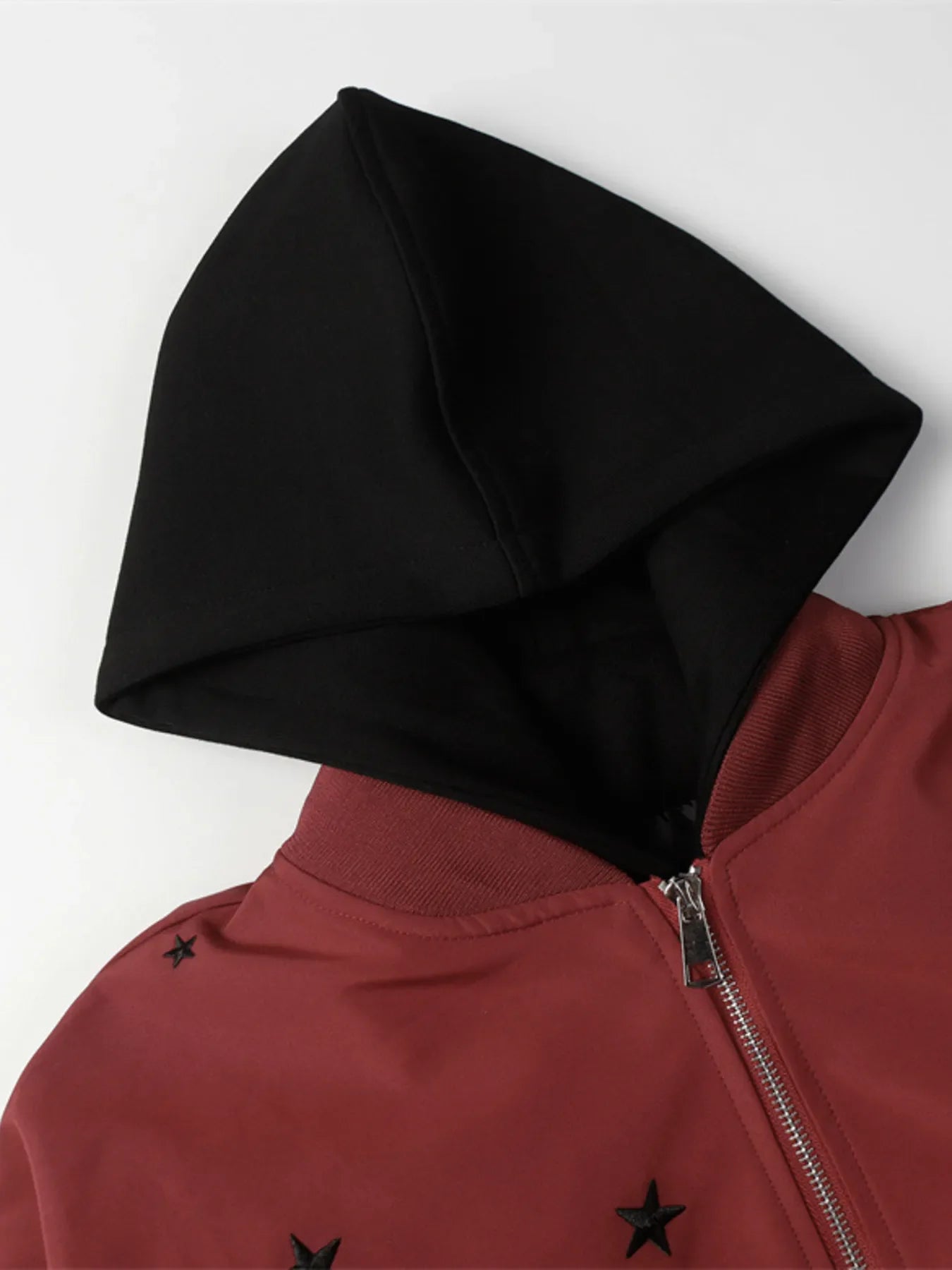 Men's Star Zip Up Hooded Jacket