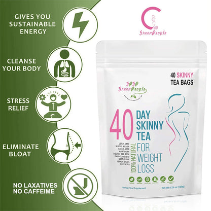 Leaf Cleanse Tea Bags, Natural Herbal Detox Tea For Lung Support, Metabolism & Immune Boost