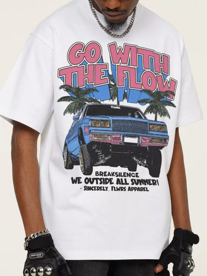 Men's Vintage Washed Graphic Oversized T-Shirt
