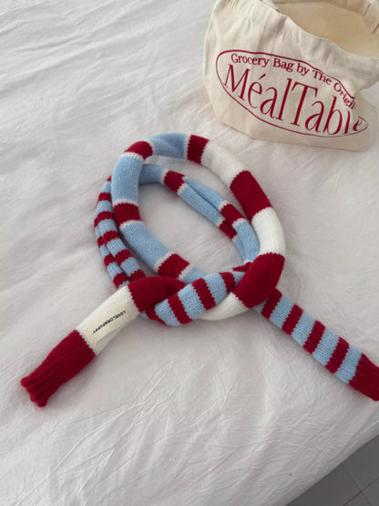 Striped Knitted Warm Scarf