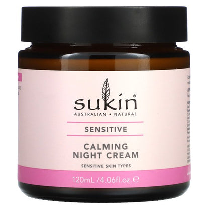 Sukin Cream Night Calm Sensitive - 4.06 Fl Oz - Hydrates and Soothes Delicate Skin