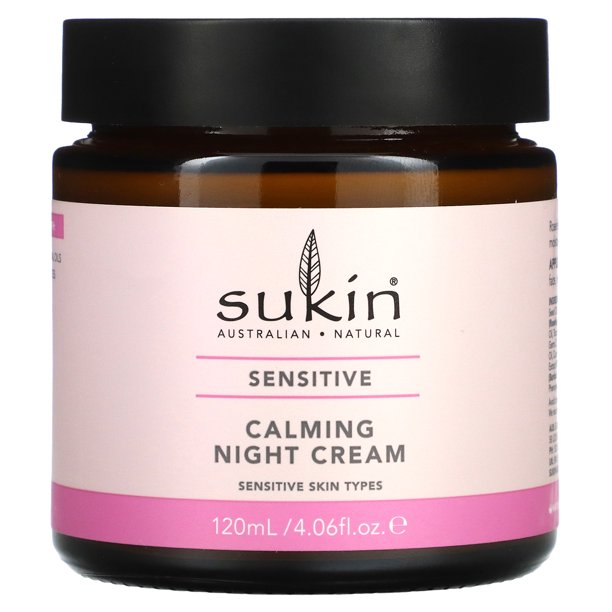 Sukin Cream Night Calm Sensitive - 4.06 Fl Oz - Hydrates and Soothes Delicate Skin