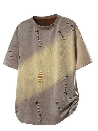 Men's Plus Size Gradient Round Neck T-Shirt
