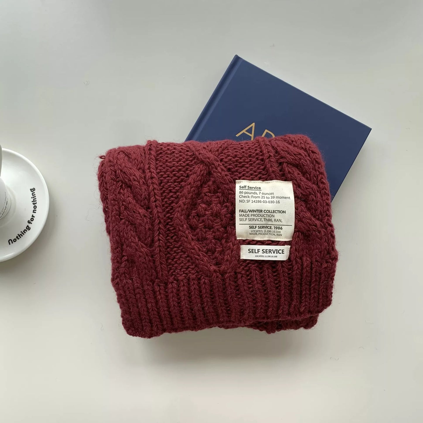 Chunky Cable Knit Scarf