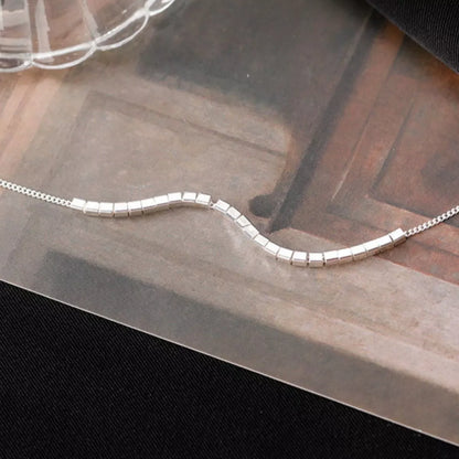 925 Sterling Silver Cube Necklace