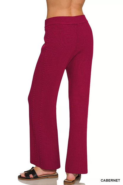 Zenana Viscose Round Neck Top & Pants Set