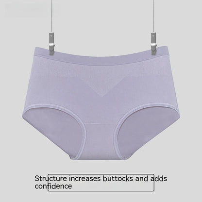 Summer High Elastic Antibacterial Women's Mid Waist Seamless Briefs Women's One-piece Seamless Silk Underwear