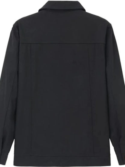 Men's Full Size Button Up Long Sleeve Jacket Plus Size