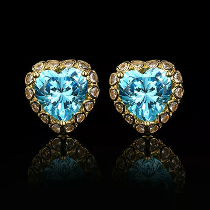 Heart-Shaped Stud Earrings