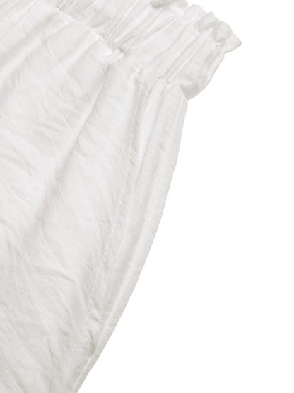 Lace Trim Drawstring Waist Shorts