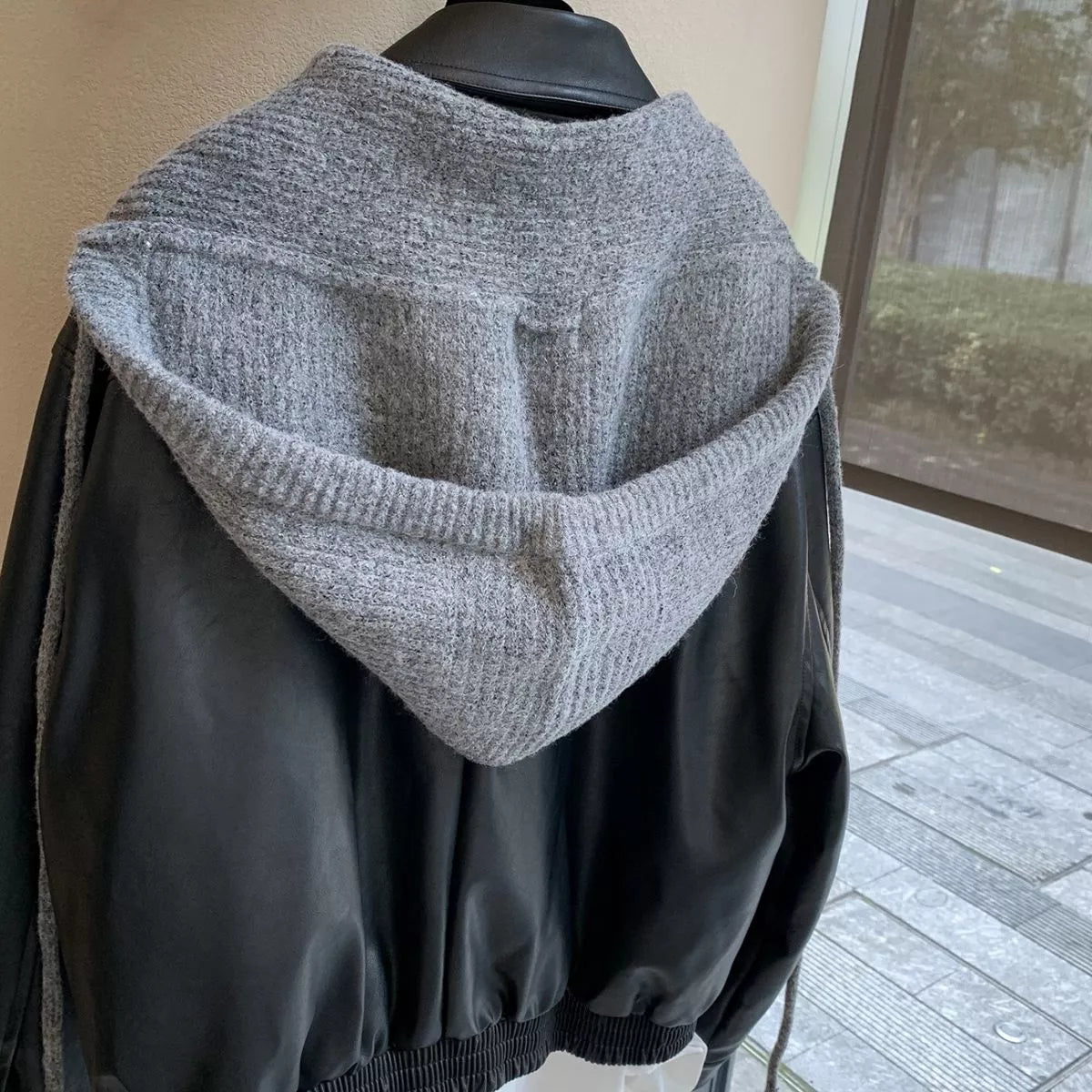 Cozy Knit Tie Scarf with Hooded Design