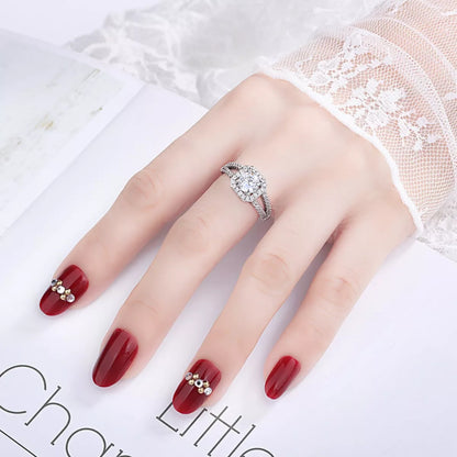1 Carat Moissanite 925 Sterling Silver Ring