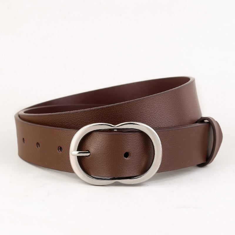 Skinny Belt with Oval Buckle