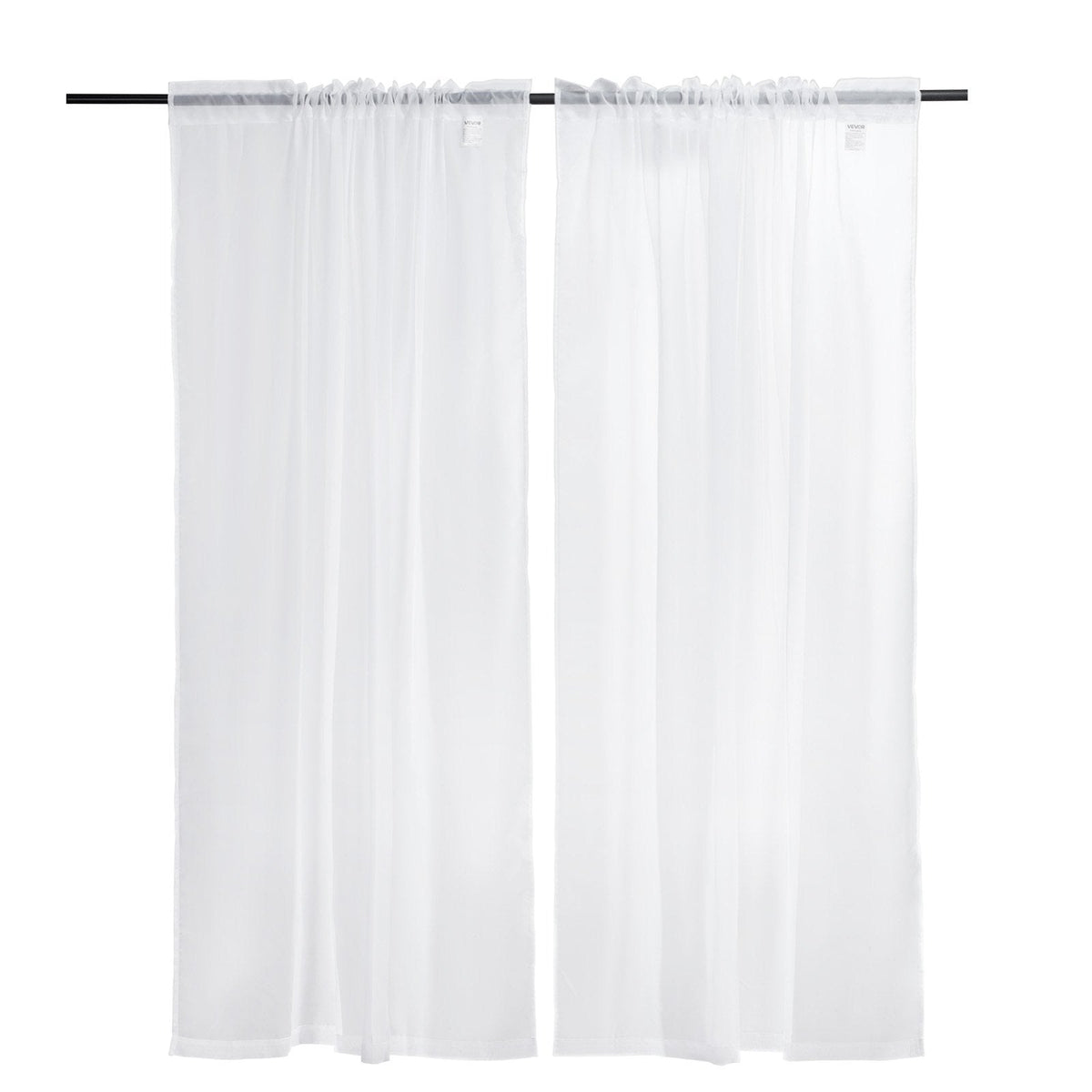 Sheer Curtains 52 W X 84 L Inches 2 Panels Window Drapes Rod Pocket Polyester