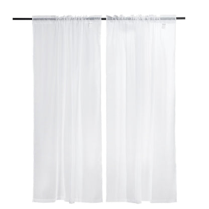 Sheer Curtains 52 W X 84 L Inches 2 Panels Window Drapes Rod Pocket Polyester