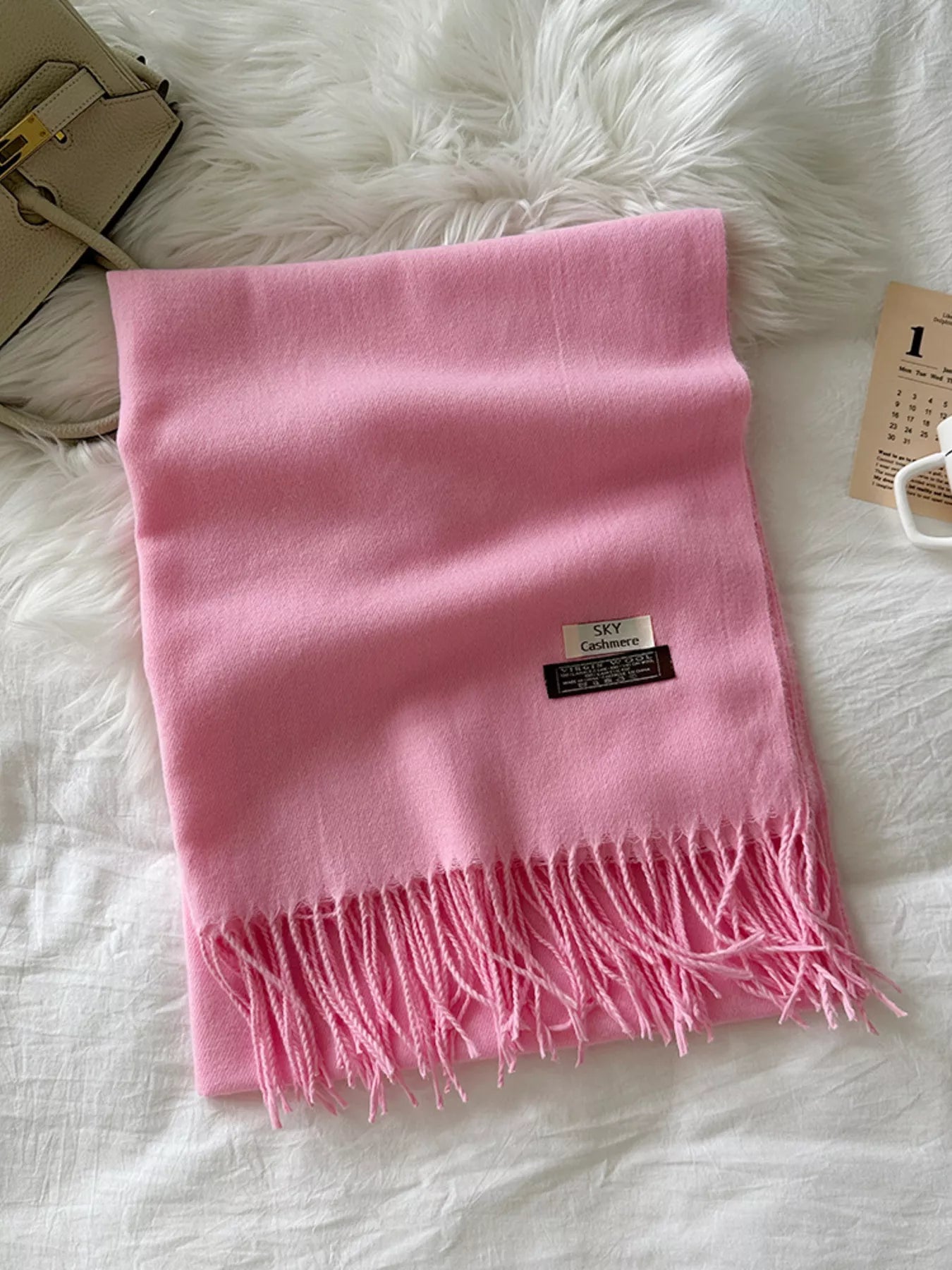 Fringe Solid Color Scarf