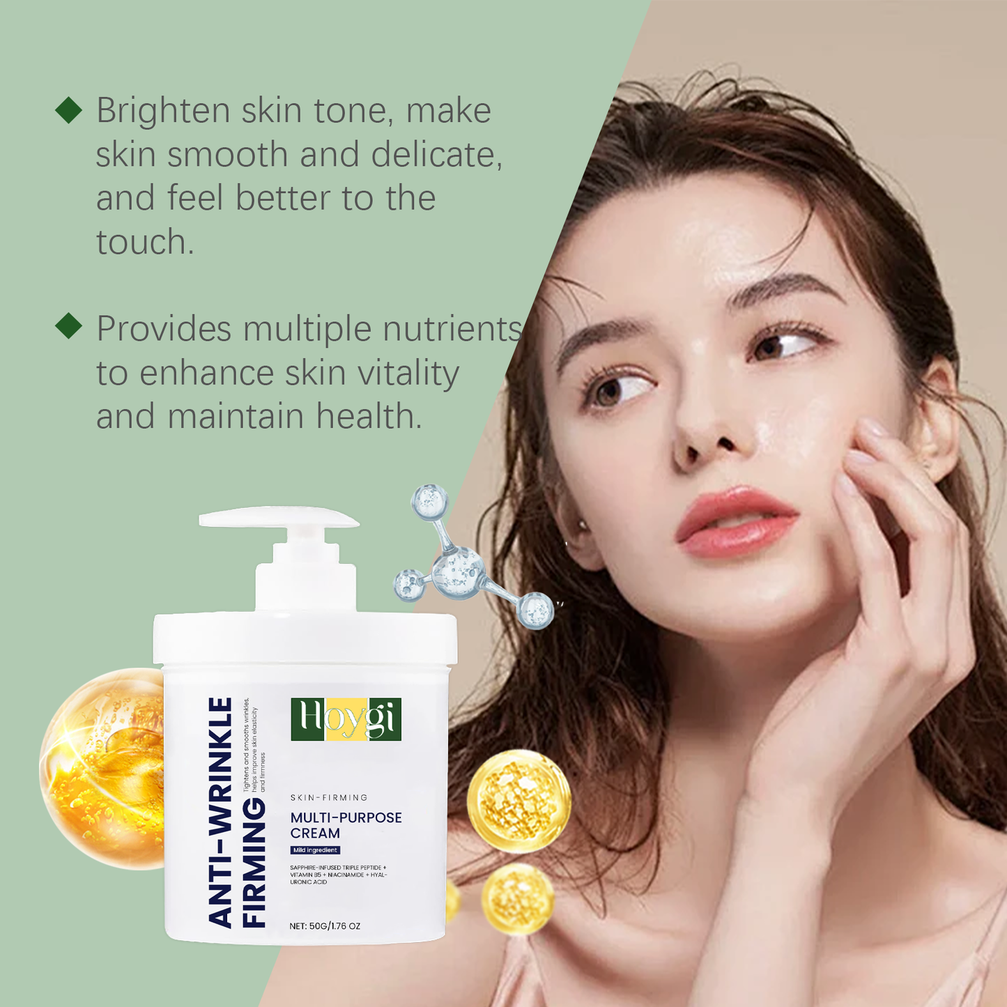 Hoygi Hydrating Moisturizing Cream Revitalize And Improve Skin Elasticity, Hydrating And Moisturizing Skin Care Cream
