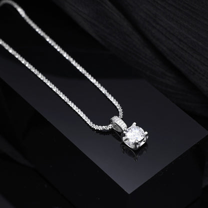 925 Sterling Silver Zircon Pendant Necklace