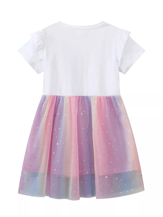Children's Unicorn Rainbow Tulle Dress