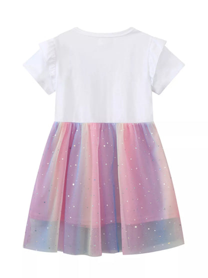 Children's Unicorn Rainbow Tulle Dress