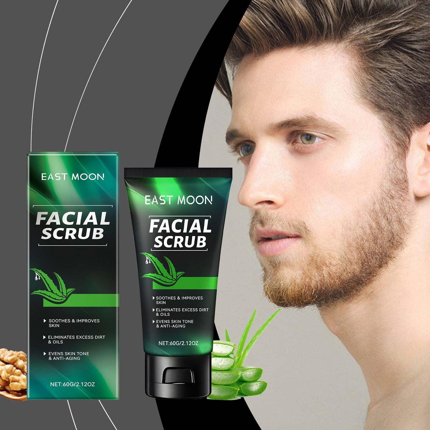 East Moon Gentle Moisturizing Scrub, Cleanses Horny Skin Cleanses And Moisturizes Skin Scrub