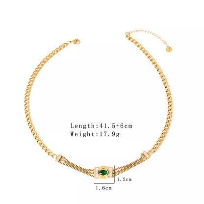 18K Gold-Plated Geometric Necklace