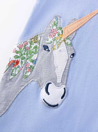 Children's Unicorn Print Casual Dress