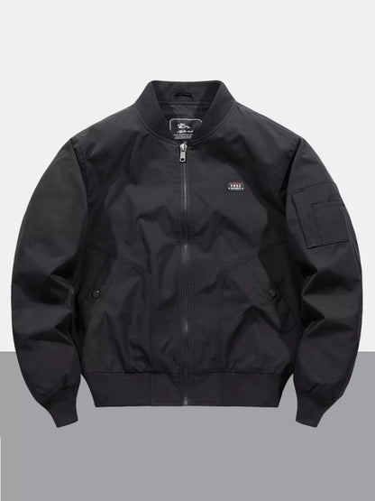 Men's Plus Size Zip Up Long Sleeve Jacket