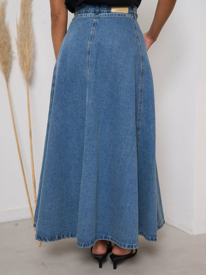 High-Waisted Denim Skirt